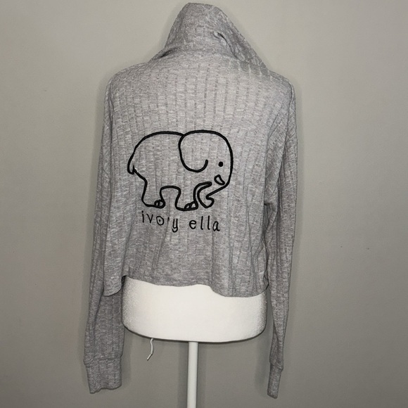 Ivory Ella Cropped Hoodie Size Small - Picture 6 of 9